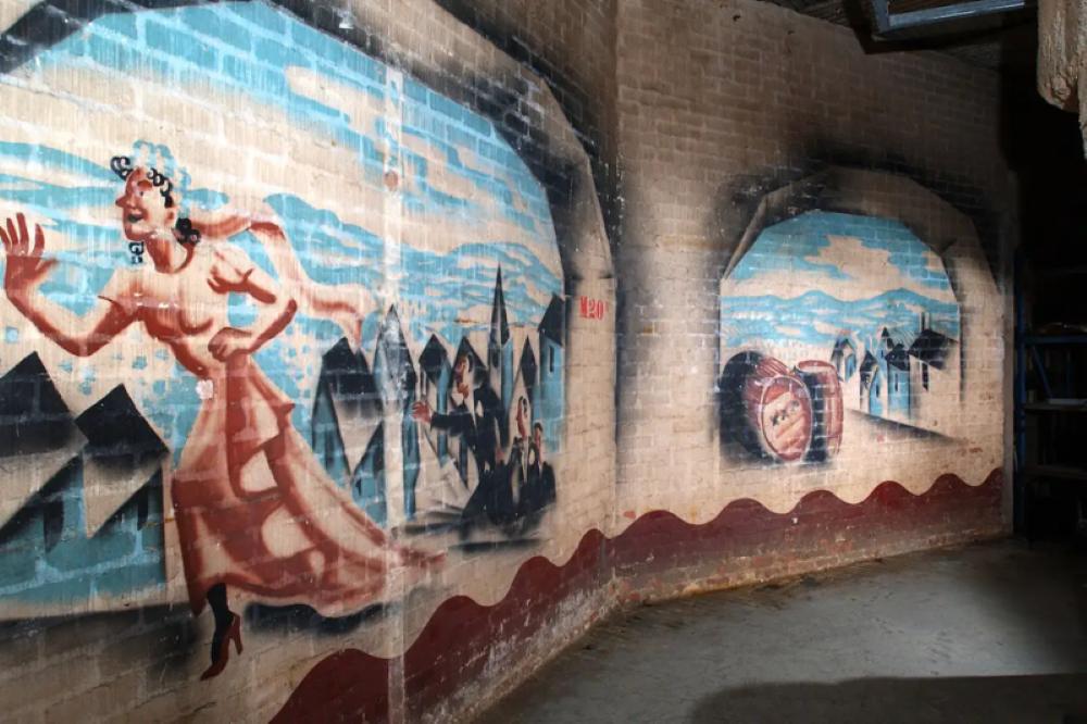 mural paint in the wall